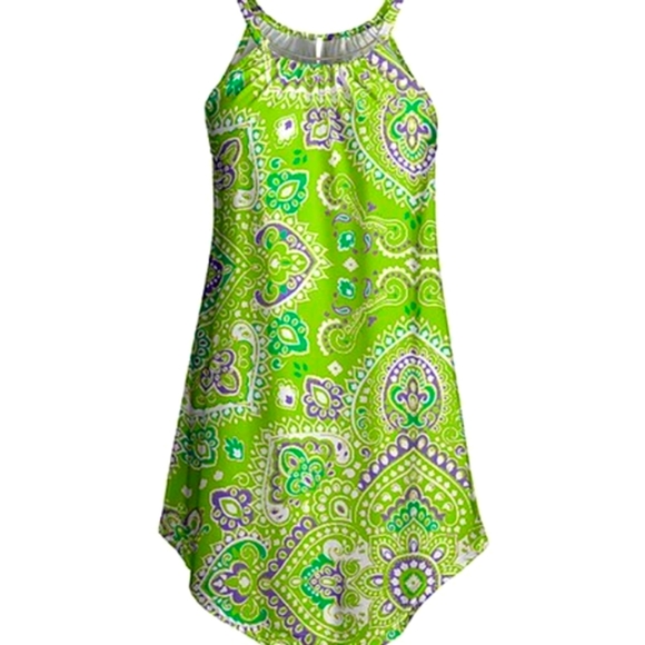 Lily Tops - SPECIAL Styles Lily Green & Purple Mandala Hankerchief Tank